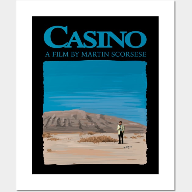 Casino by Martin Scorsese Illustration - Desert Scene Wall Art by burrotees